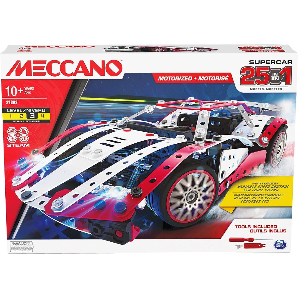 Meccano 25-in-1 Motorized Super Car (347 Pieces)