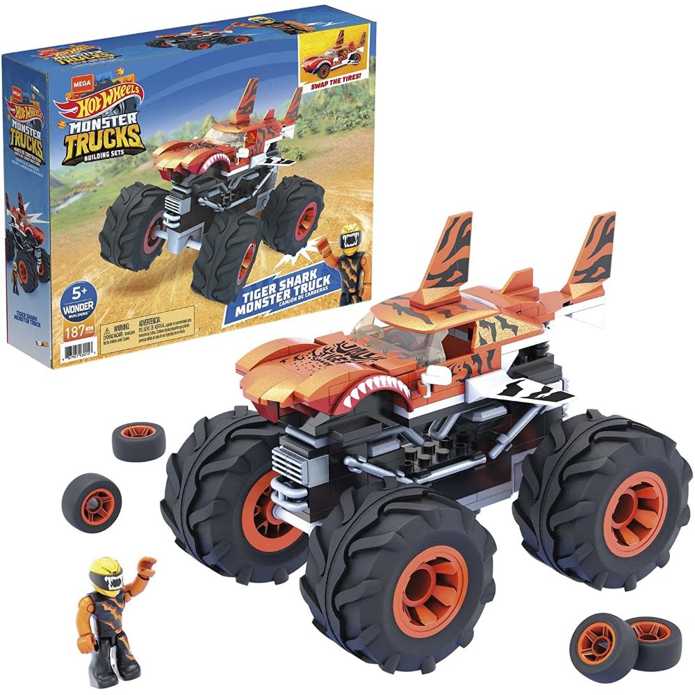Hot Wheels Mega Construx Tiger Shark Monster Truck