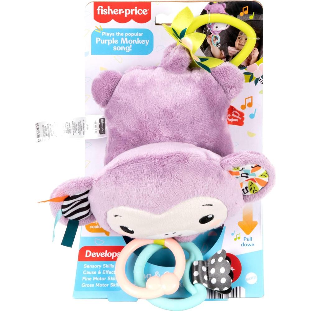 Fisher-Price Sing & Go Purple Monkey Plush
