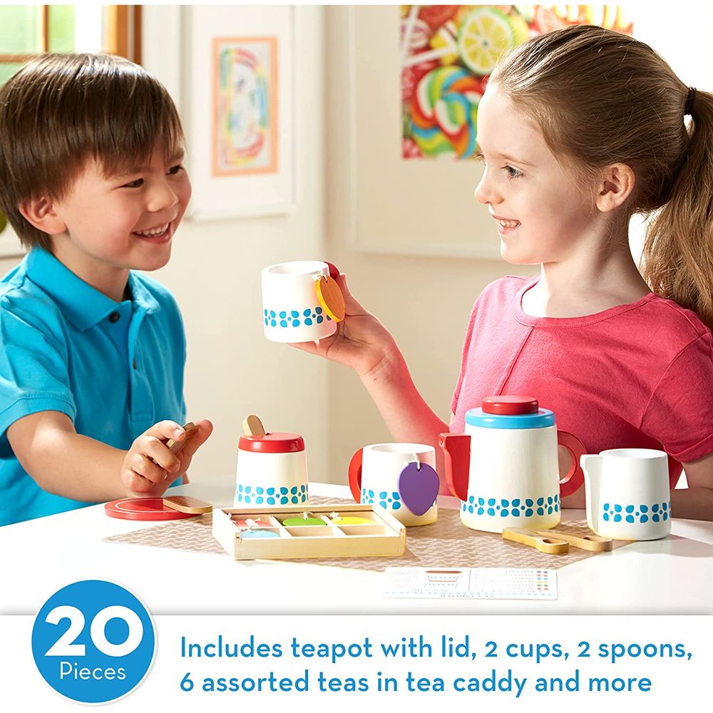 Melissa & Doug - Wooden Steep & Serve Tea Set