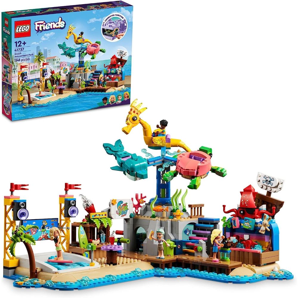 Lego Friends Beach Amusement Park 41737 Building Toy Set (1,348 Pieces)