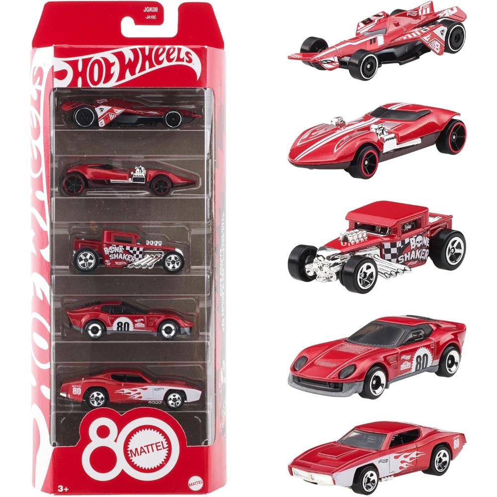 Hot Wheels Mattel 80th Anniversary 5 Pack