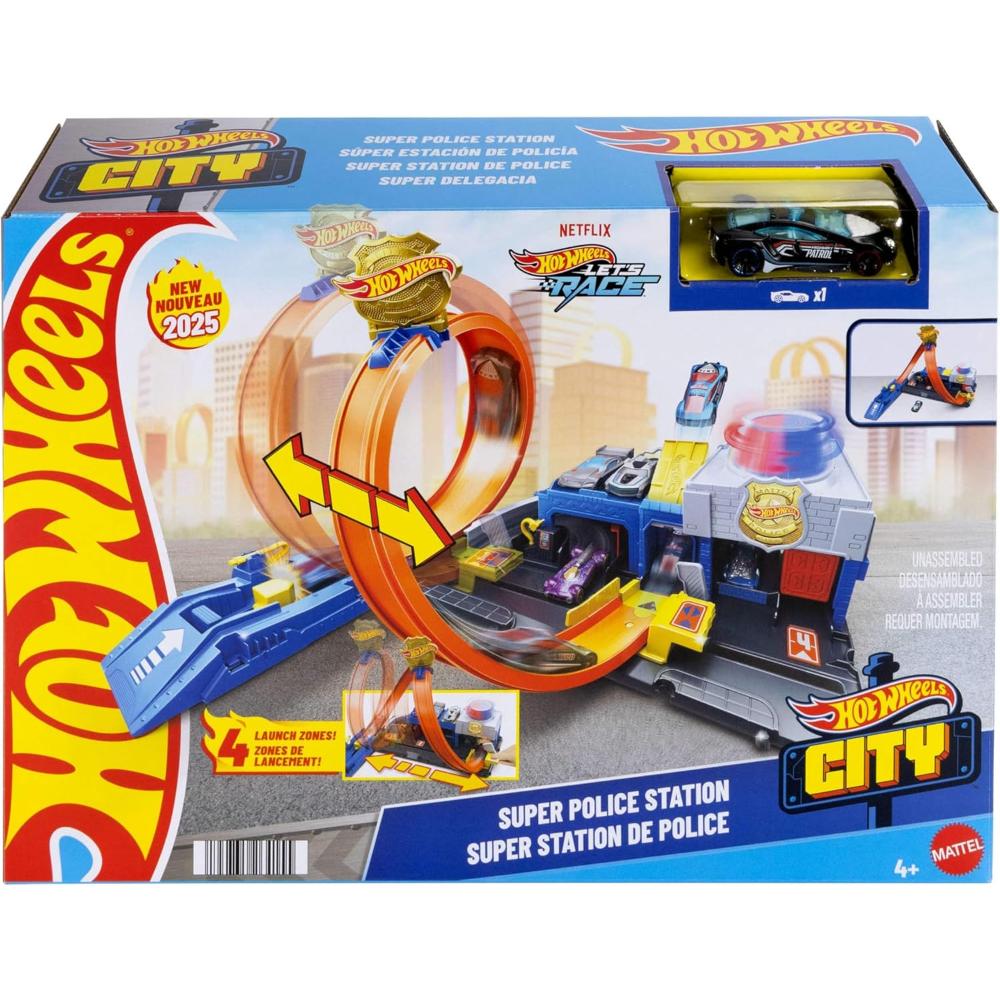Hot Wheels City Super Police Station Playset