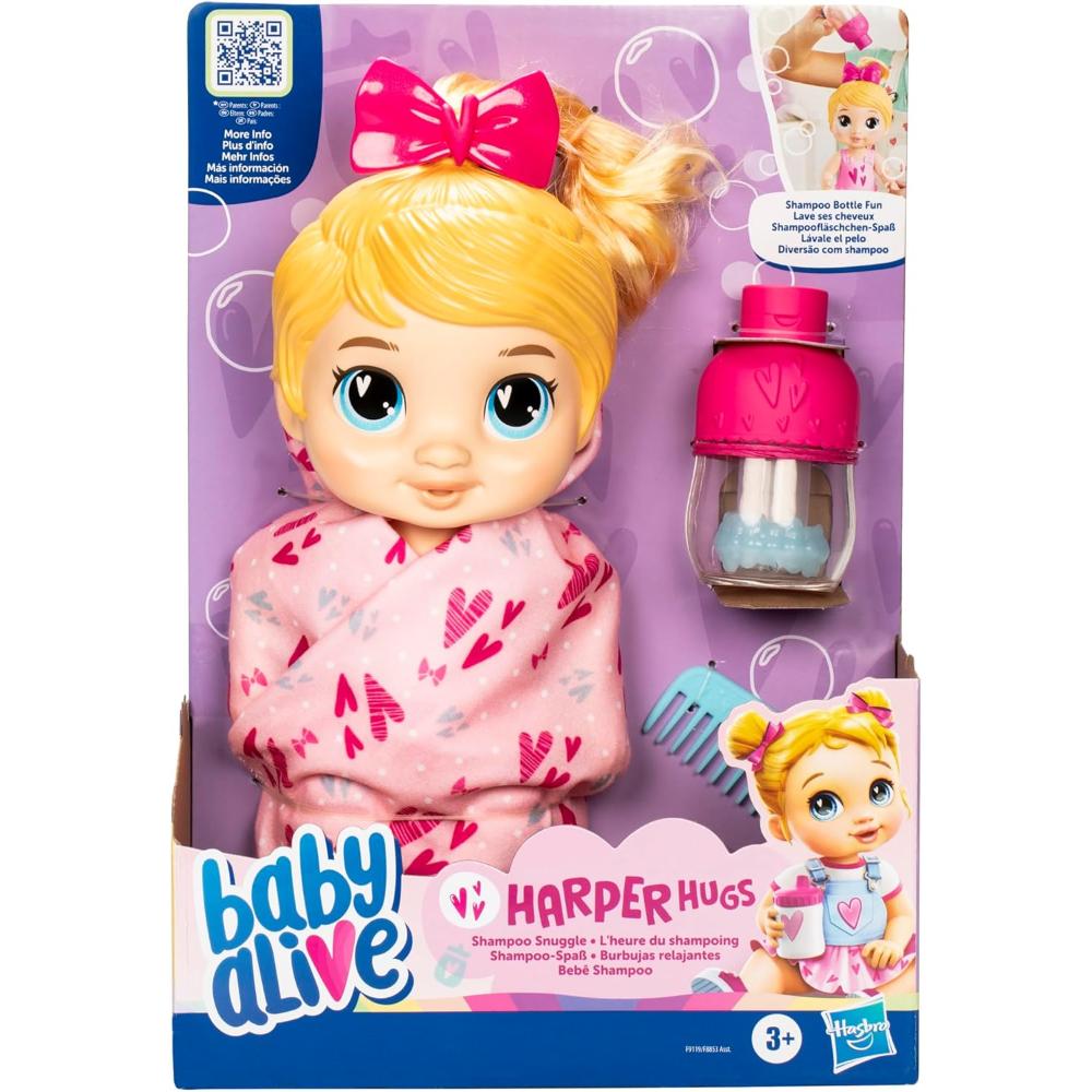 Baby Alive Shampoo Snuggle Harper Hugs Blonde Hair