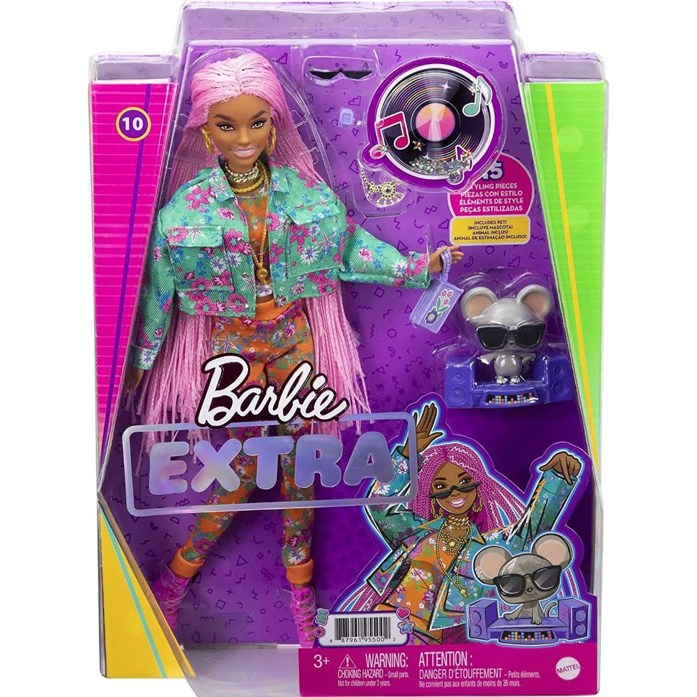 Barbie Extra Doll Pink Braid