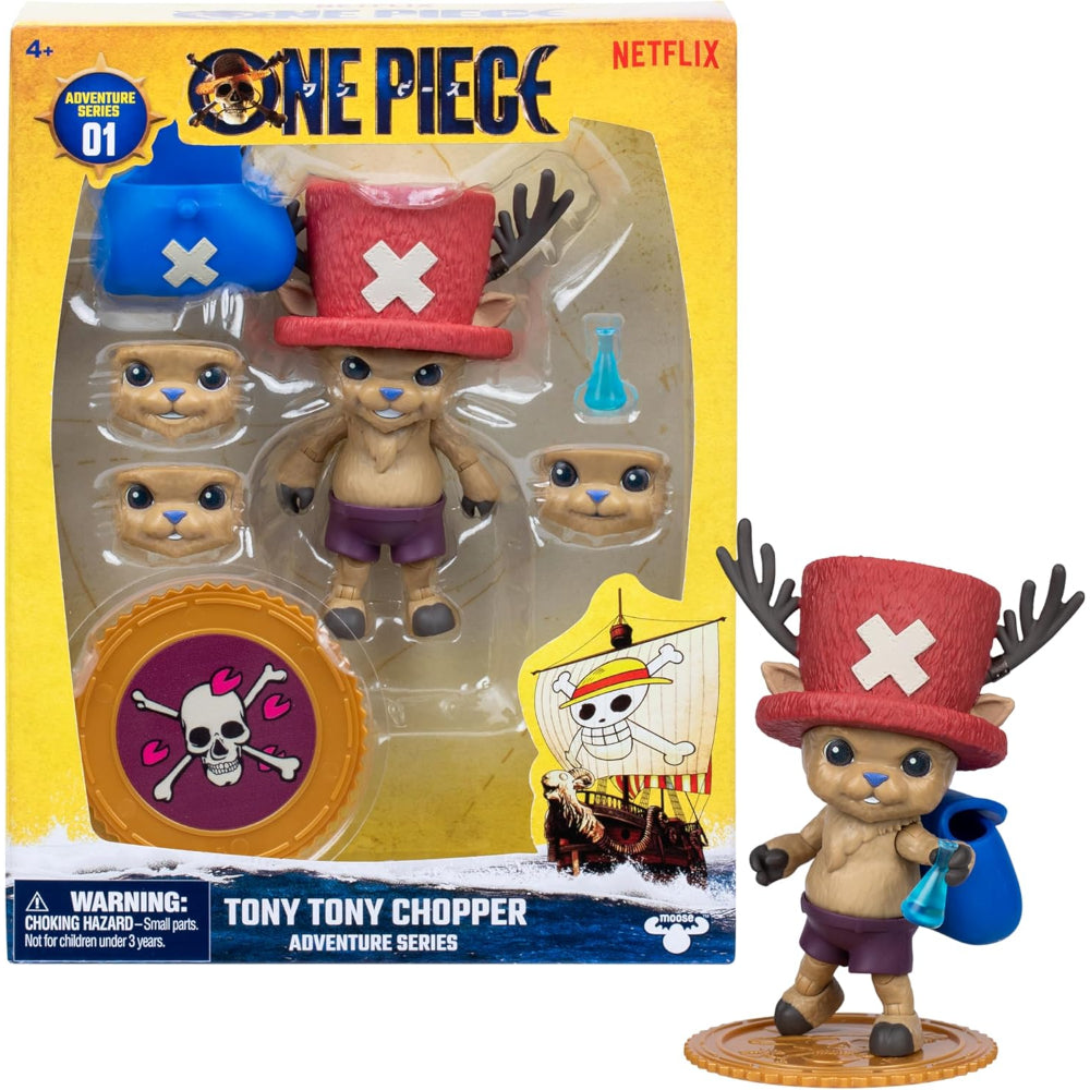 One Piece Tony Tony Chopper 4-Inch Action Figure with 6 Accessories