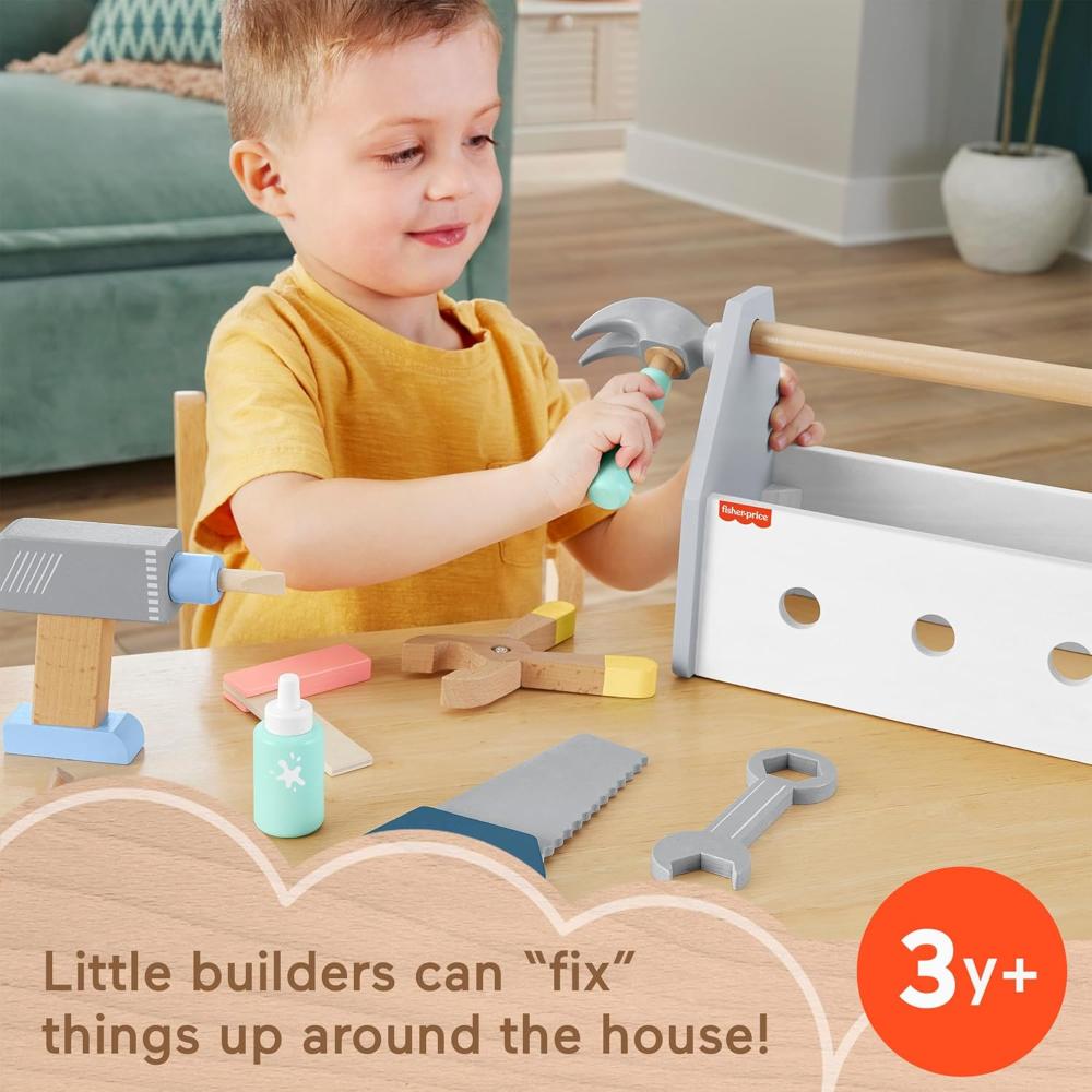 Fisher-Price Wooden Tool Box Set Fisher-Price Wooden Tool Box Set