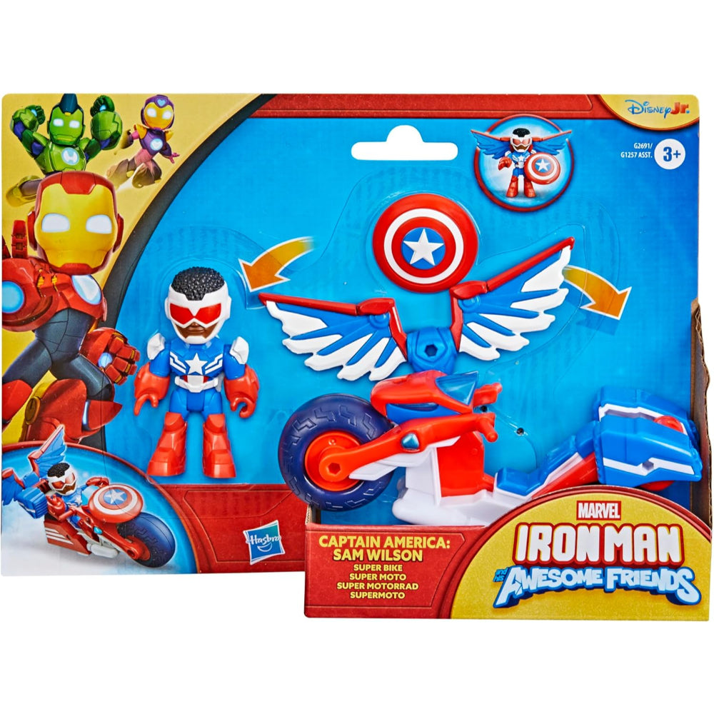 Marvel IMF Captain America: Sam Wilson Super Bike Action Figure & Toy Motorcycle