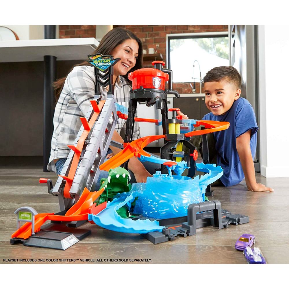 Hot Wheels Color Shifters Ultimate Gator Car Wash Playset Hot Wheels Color Shifters Ultimate Gator Car Wash Playset