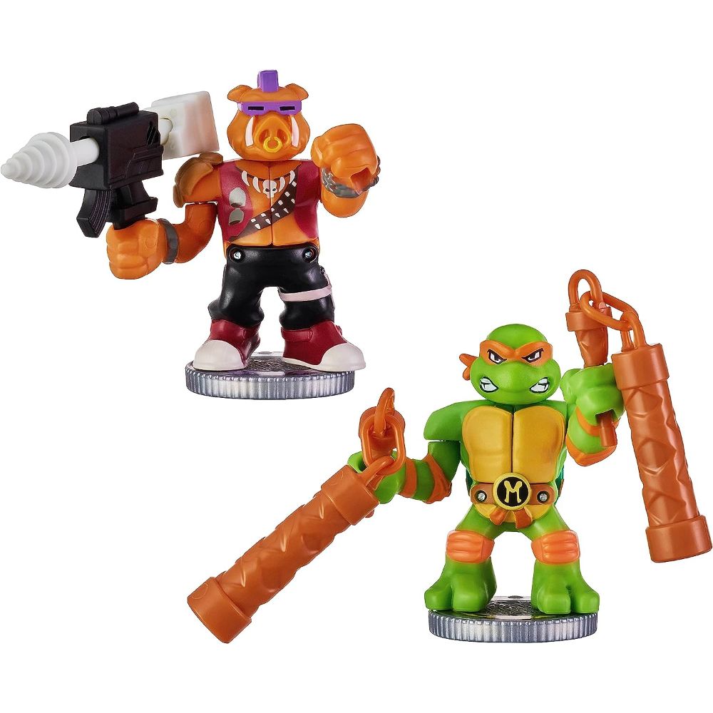 Legends Of Akedo TMNT Mini Battling Warriors Michael Angelo vs Bebop Pack