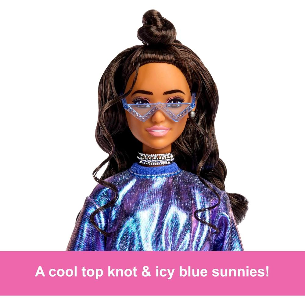 Barbie Deluxe Style Doll in Metallic Blue Top and Skirt