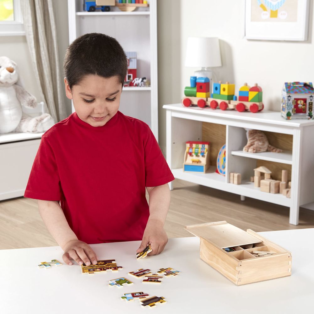 Melissa & Doug - Vehicle Puzzle In A Box