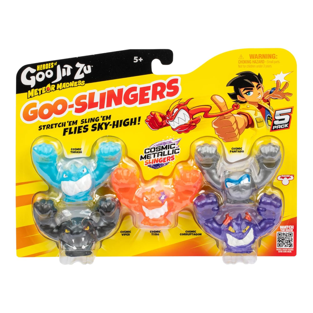 Heroes of Goo Jit Zu S13 Meteor Madness Goo Slingers 5Pk Cosmic Metallic