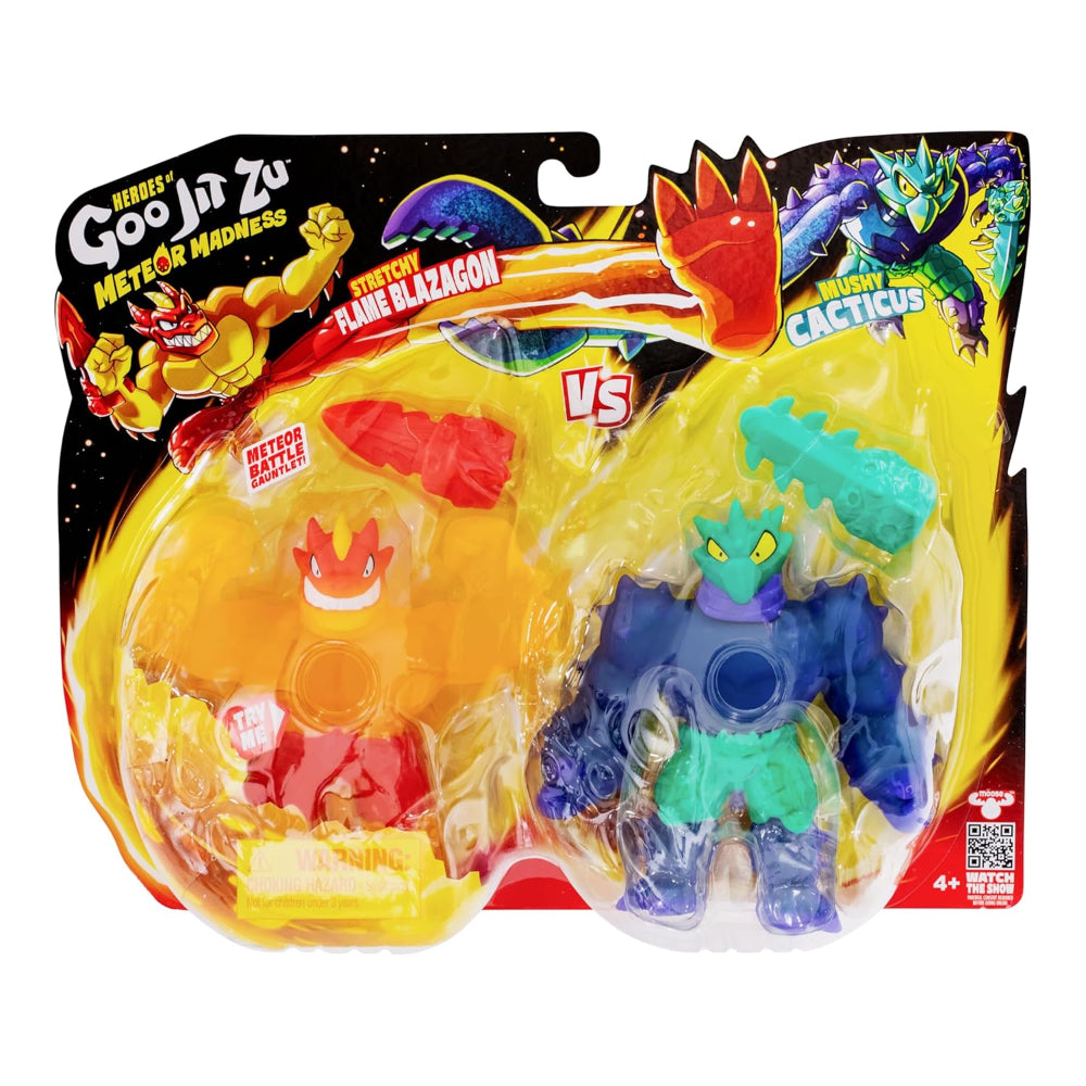 Heroes of Goo Jit Zu S13 Meteor Madness Versus Pk Flame Blazagon Vs Cacticus