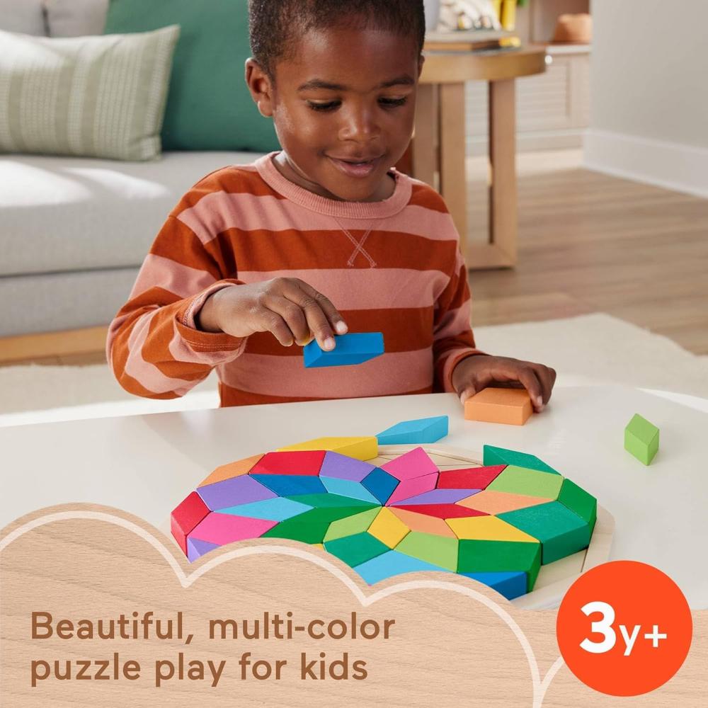 Fisher-Price Wooden Mandala Geometric Puzzle
