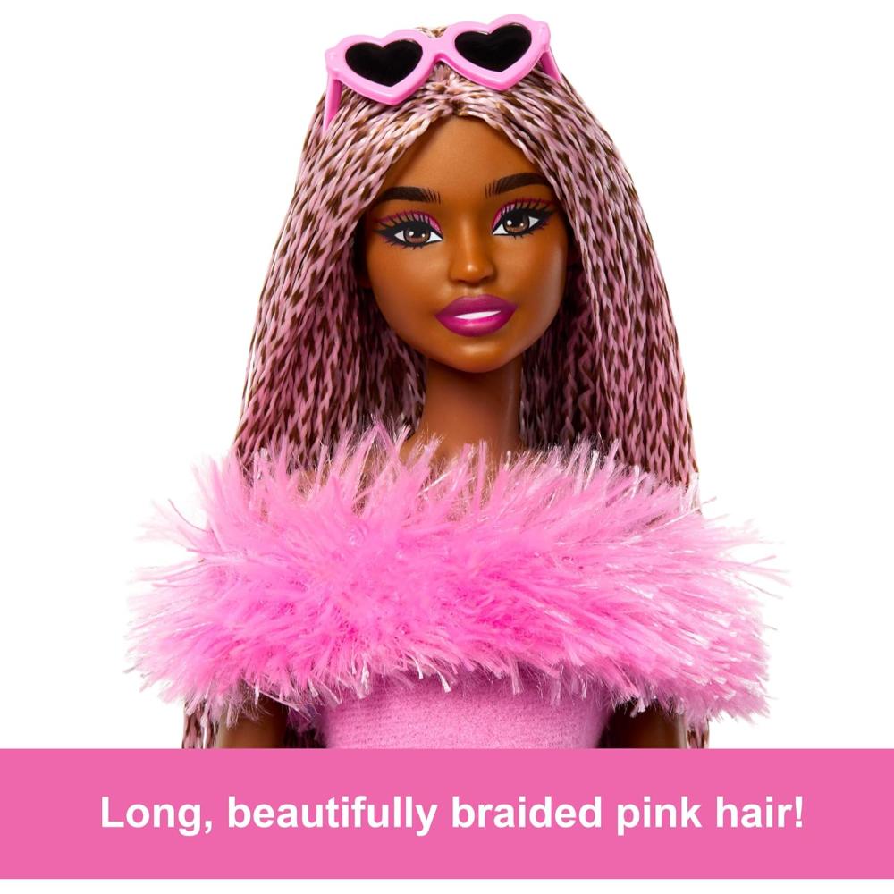 Barbie Deluxe Style Barbiecore Doll in Brown and Pink Braids