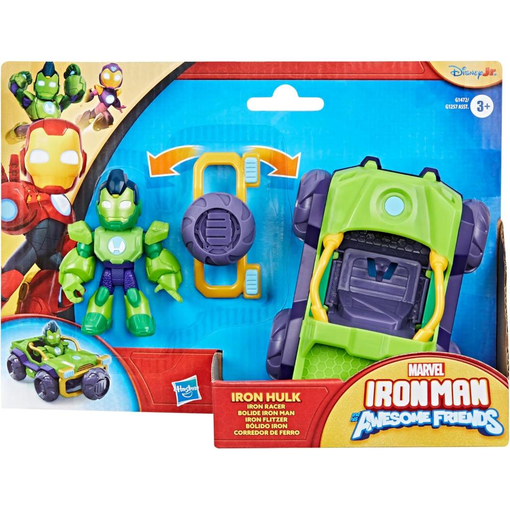 Iron Man and His Awesome Friends Marvel Iron Hulk Action Figure & Vehicle