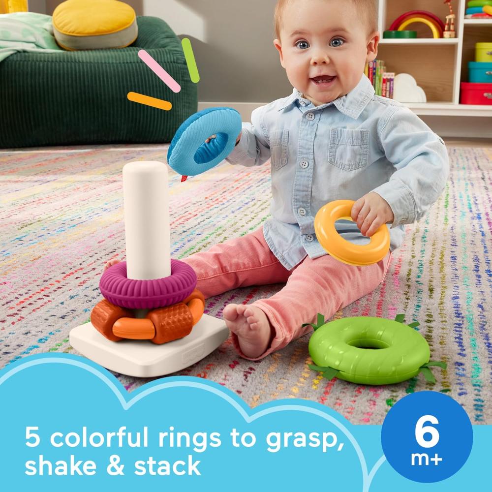 Fisher-Price Sensory Rock-A-Stack Roly-Poly Stacking Toy Fisher-Price Sensory Rock-A-Stack Roly-Poly Stacking Toy
