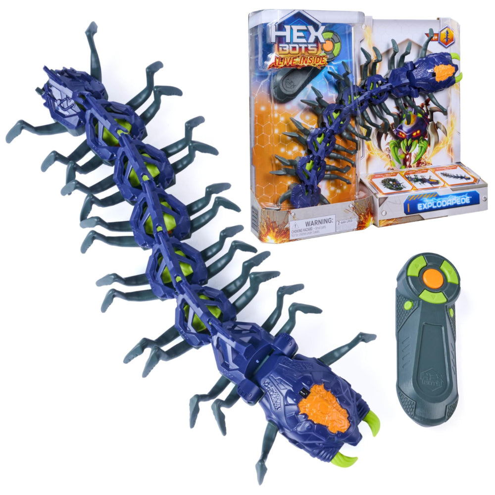 HEX BOTS Explodapede Remote Control Robot Centipede Robot