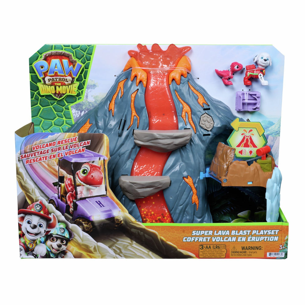 Paw Patrol The Dino Movie With Super Lava Blast Volcano Playset