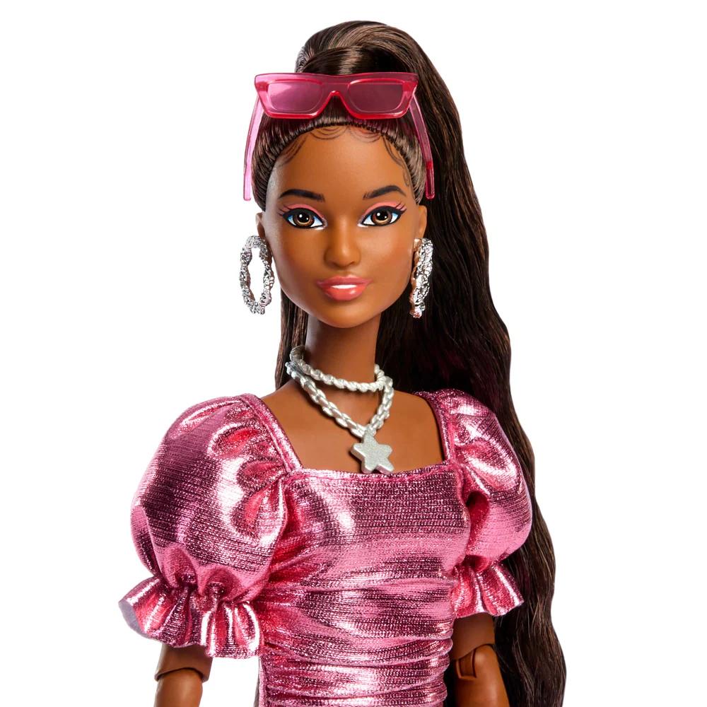 Barbie Deluxe Style Doll in Metallic Coral Pink Dress Barbie Deluxe Style Doll in Metallic Coral Pink Dress