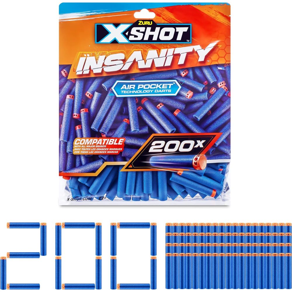 X-Shot Insanity Darts 200 Pieces