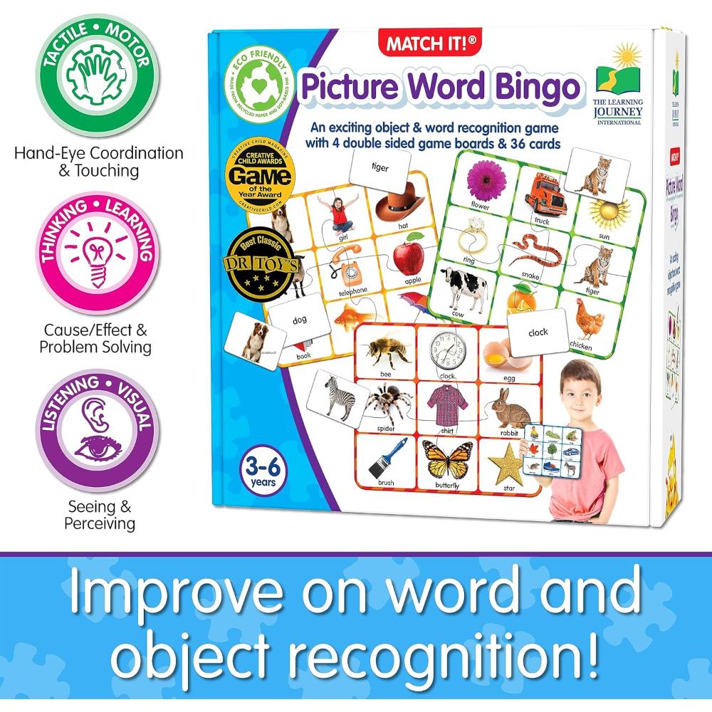 The Learning Journey: Match It! Bingo - Picture Word