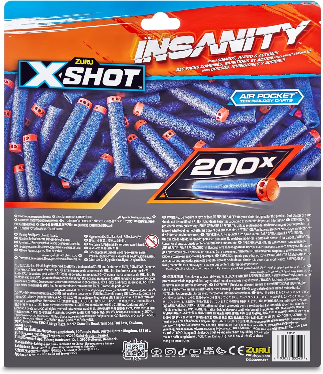 X-Shot Insanity Darts 200 Pieces X-Shot Insanity Darts 200 Pieces