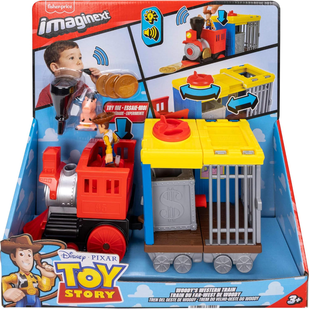 Toy Story Imaginext Woody's Round Up Train Toy Vehicle With Lights & Sounds