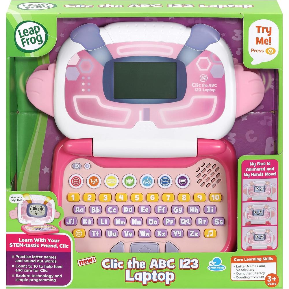 LeapFrog Clic the ABC 123 Laptop Pink LeapFrog Clic the ABC 123 Laptop Pink