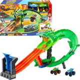 Hot Wheels Monster Trucks Sharks vs Dinos Dragon Destruction Playset