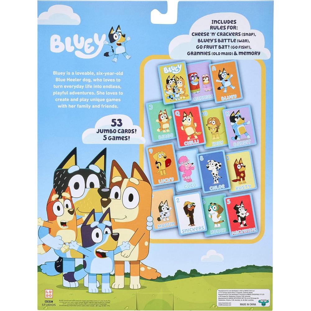 Bluey 5 In 1 Card Game Set Bluey 5 In 1 Card Game Set