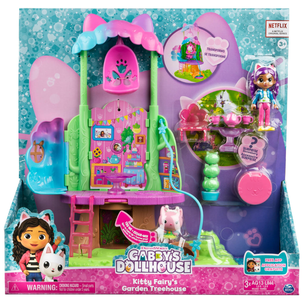 Gabbys Dollhouse Fairy Tree and Pool Party Playsets