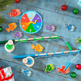 Melissa & Doug - Catch & Count Wooden Fishing Game With 2 Magnetic Rods