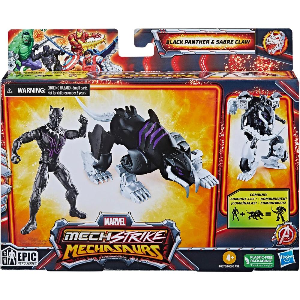 Marvel Mech Strike Mechasaurs 4-Inch Black Panther Sabre Claw Marvel Mech Strike Mechasaurs 4-Inch Black Panther Sabre Claw