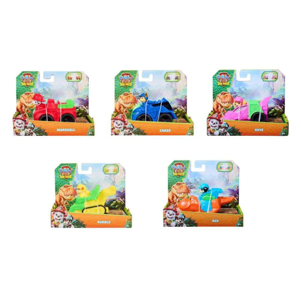 Paw Patrol The Dino Movie Pullback Vehicle - Assorted