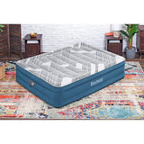 Bestway 80" x 60" x 14"/2.03m x 1.52m x 36cm Tritech Fashion Flock Air Mattress Queen Built-in AC Pump