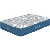Bestway 80" x 60" x 14"/2.03m x 1.52m x 36cm Tritech Fashion Flock Air Mattress Queen Built-in AC Pump