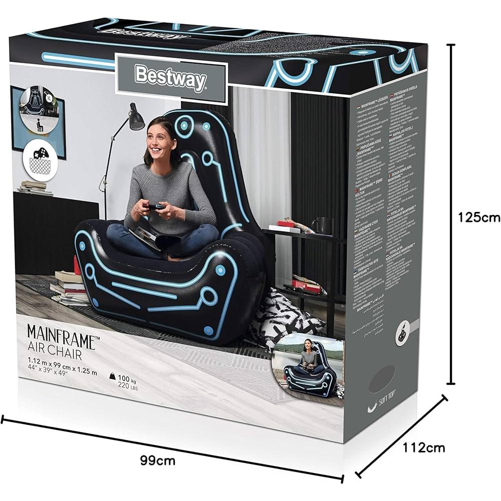 Bestway 44" x 39" x 49"/1.12m x 99cm x 1.25m Mainframe Air Chair
