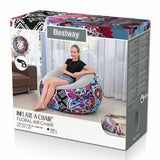Bestway 44" x 44" x 26"/1.12m x 1.12m x 66cm Inflate-A-Chair Floral Air Chair