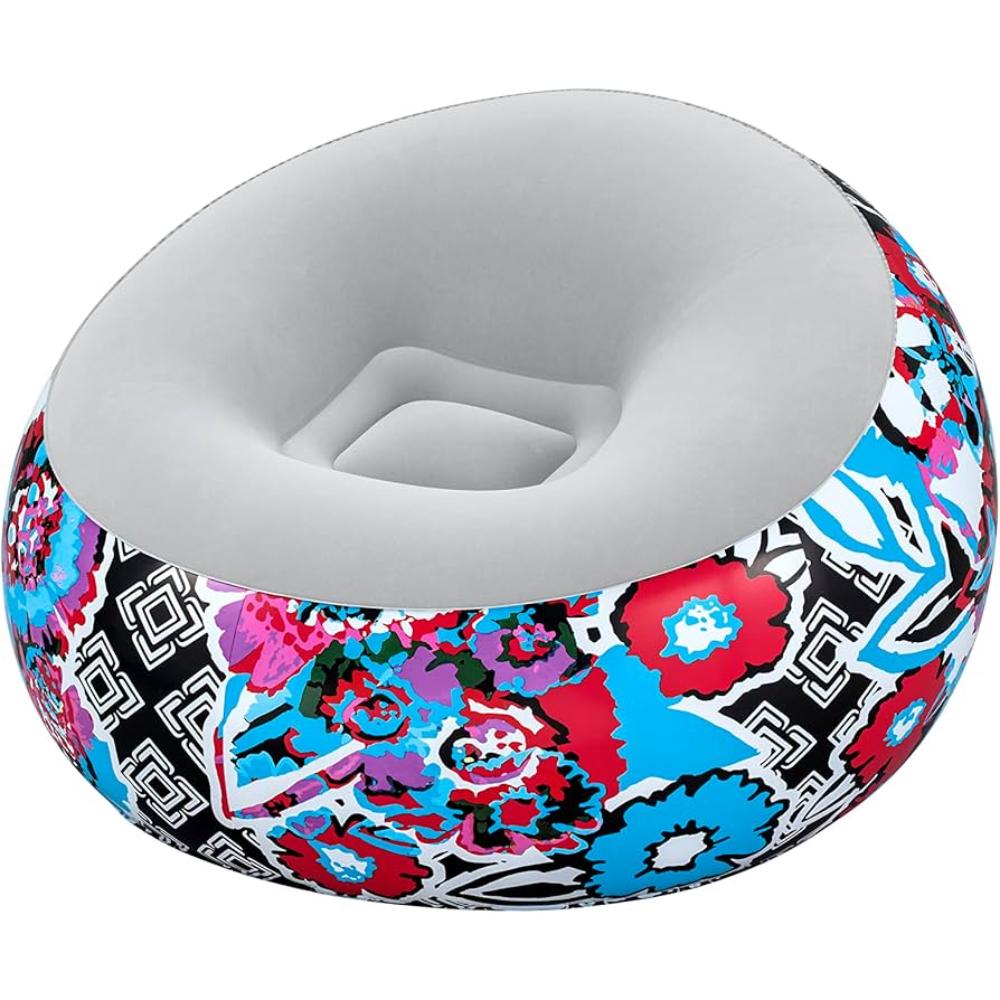 Bestway 44" x 44" x 26"/1.12m x 1.12m x 66cm Inflate-A-Chair Floral Air Chair