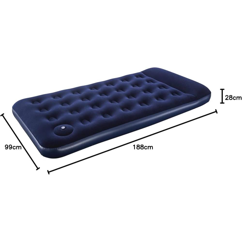 Bestway Pavillo Air Mattress Twin with Built-in Foot Pump blue 1.88 m x 99 cm 28