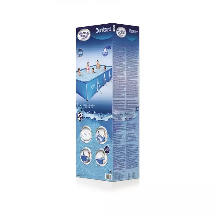 Bestway 157 X 83 X 32/4.0M X 2.11M X 81Cm 5700L Family Splash Frame Pool Set Bestway 157 X 83 X 32/4.0M X 2.11M X 81Cm 5700L Family Splash Frame Pool Set