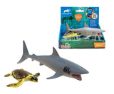 Animal Planet 2 Pcs Shark And Turtle In Open Touch Box