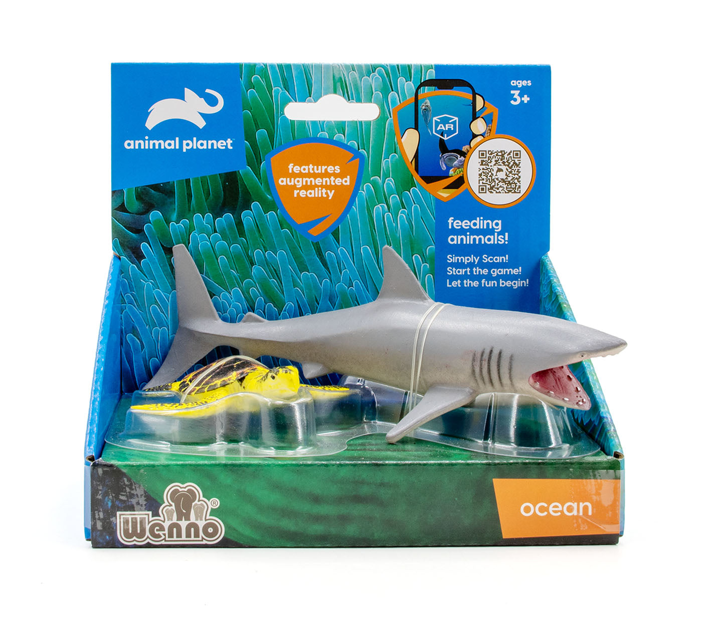 Animal Planet 2 Pcs Shark And Turtle In Open Touch Box