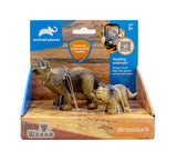 Animal Planet 2 Pcs Triceratops In Open Touch Box
