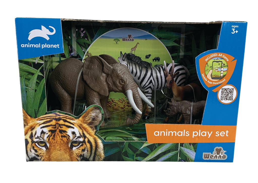 Animal Planet 4 Pcs Jungle Animal In Open Touch Box