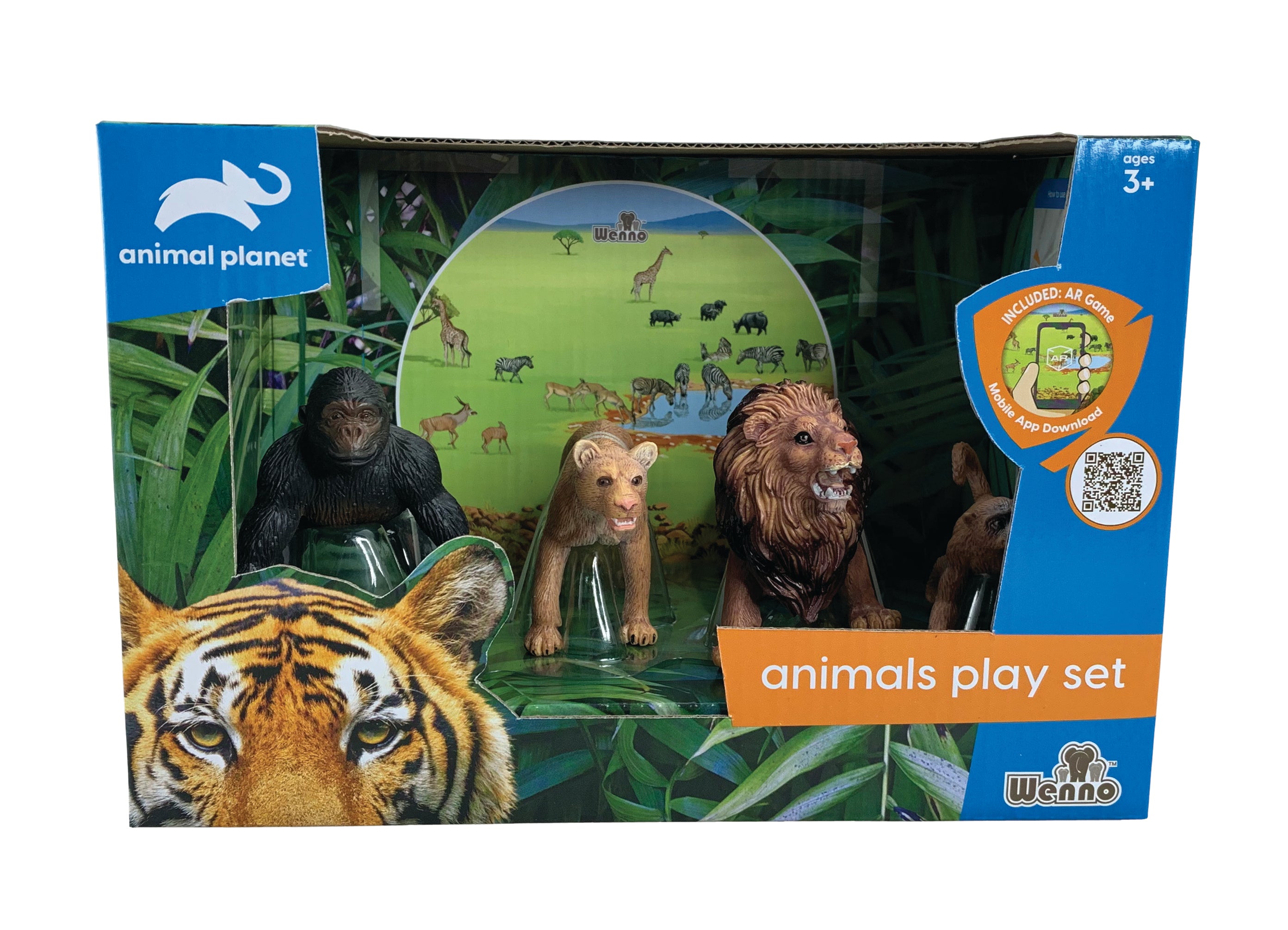 Animal Planet 4 Pcs Jungle Animal In Open Touch Box