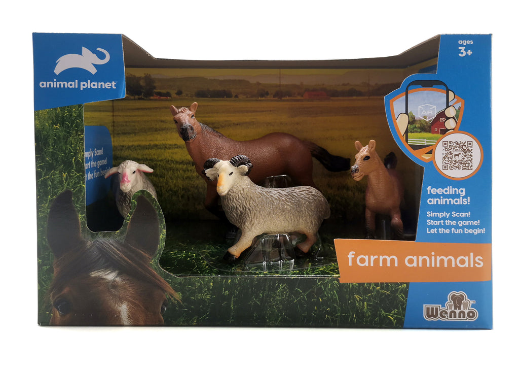 Animal Planet 4 Pcs Farm Animal Open Touch Box