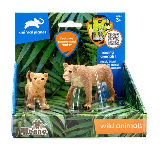 Animal Planet 2 Pcs Lioness In Open Touch Box